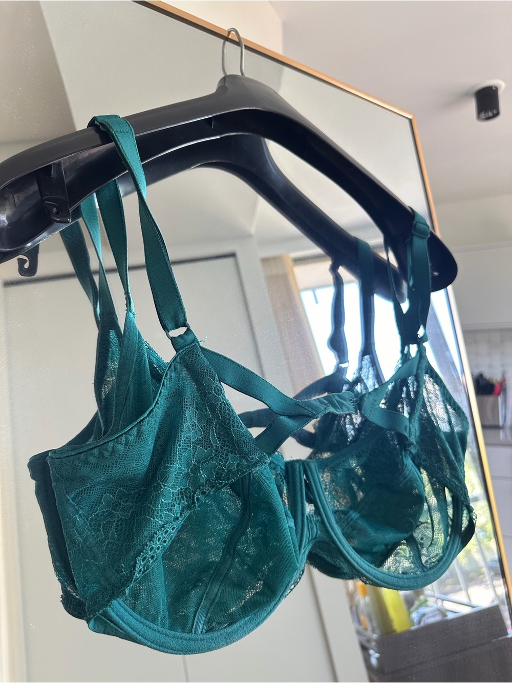Freya green lace balconette bra Size 36I